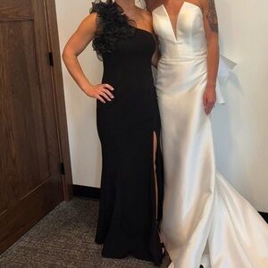 Lulu's White Satin Wedding Dress